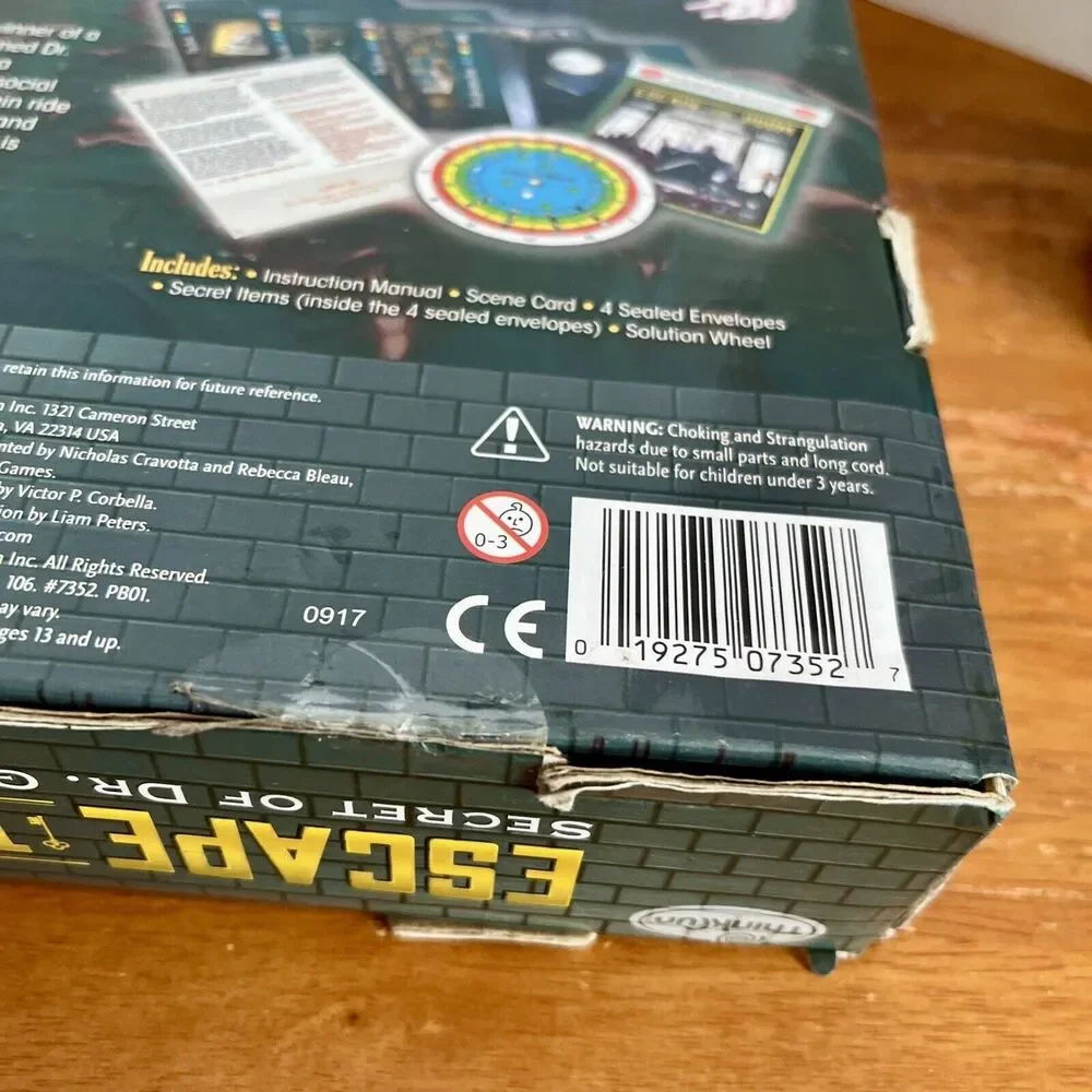 Thinkfun Escape The Room Secret of Dr Gravely's‎ Retreat Game Experience Sealed